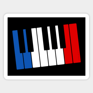 French Flag Piano Pianist France Magnet